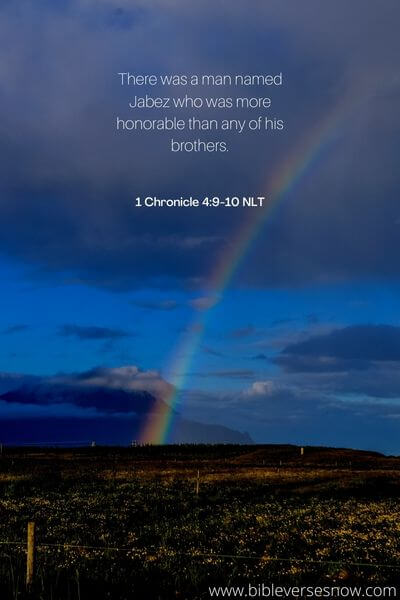 1 Chronicle 4:9‭-‬10 NLT