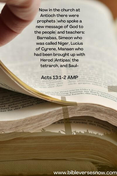 Acts 13:1-2 AMP