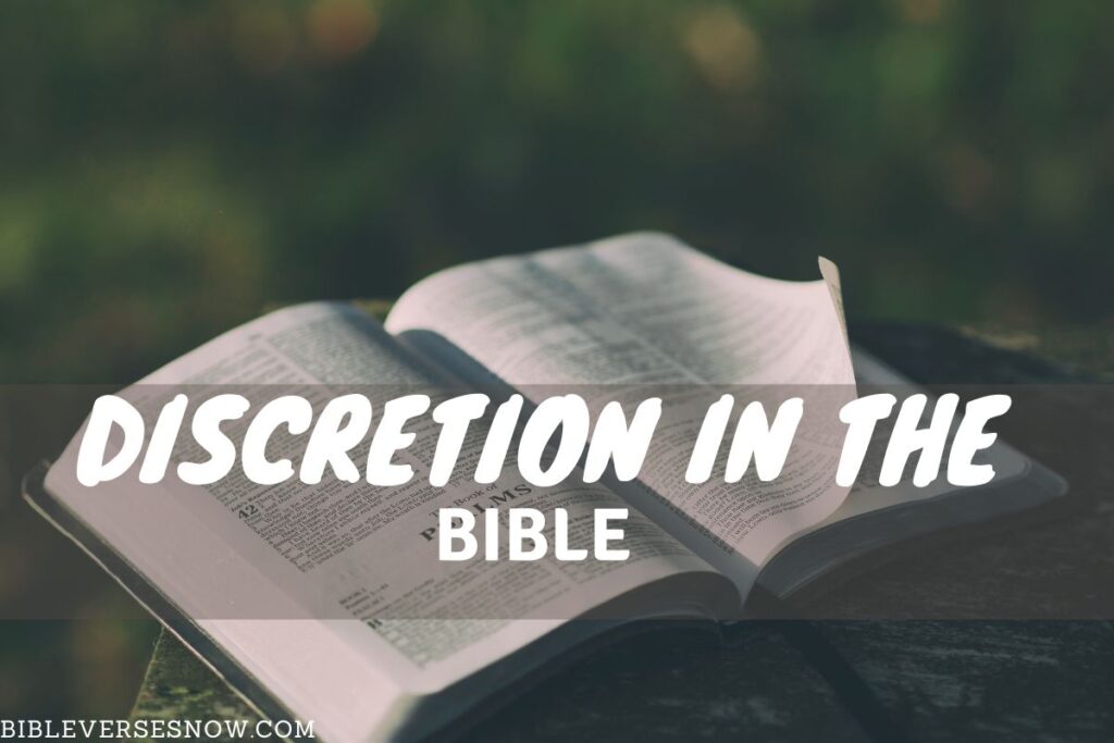 Discretion in the bible