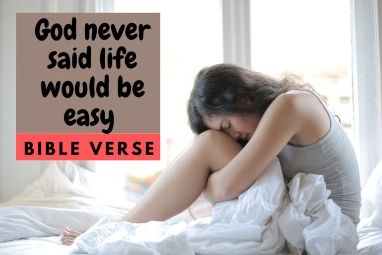 God never said life would be easy bible verse