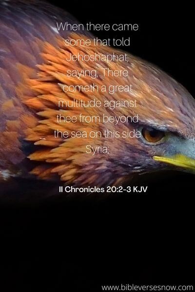 II Chronicles 20:2-3 KJV