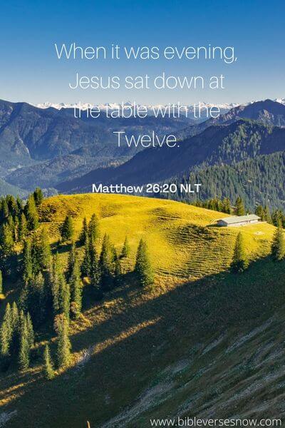 Matthew 26:20 NLT