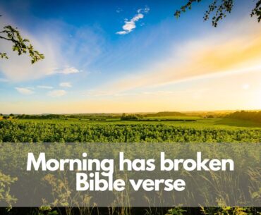 Morning has broken Bible verse