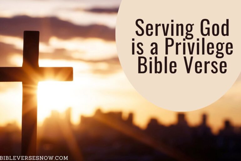 Serving god is a privilege bible verse