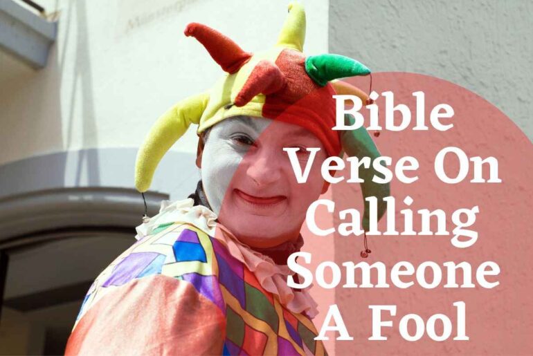 Bible Verse On Calling Someone A Fool