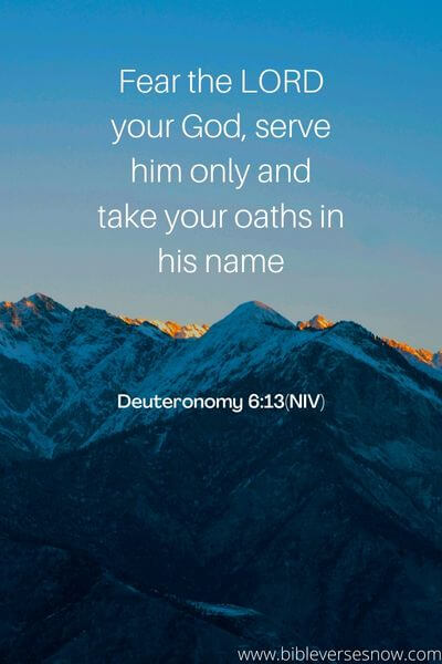 Deuteronomy 6_13(NIV)