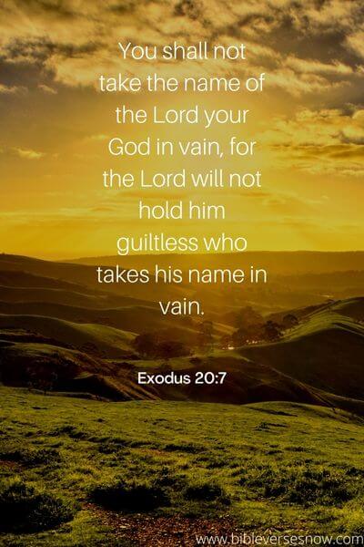 Exodus 20:7