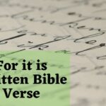 For it is Written Bible Verse