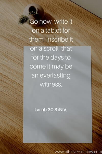 Isaiah 30_8 (NIV)