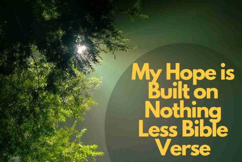 My Hope is Built on Nothing Less Bible Verse