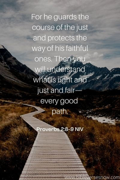 Proverbs 2_8-9 NIV