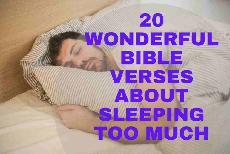 20 Wonderful Bible verses about sleeping too much