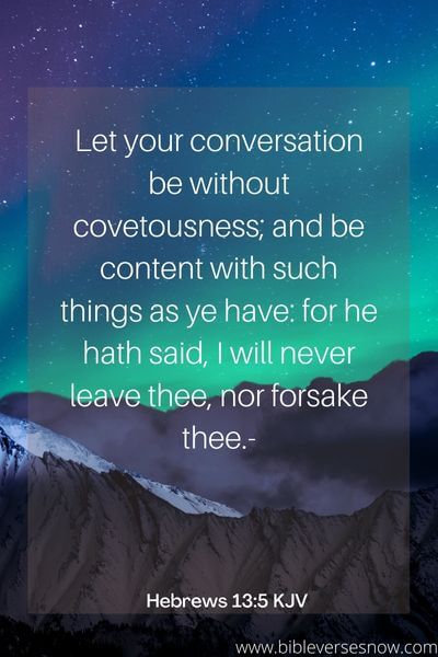 Hebrews 13_5 KJV