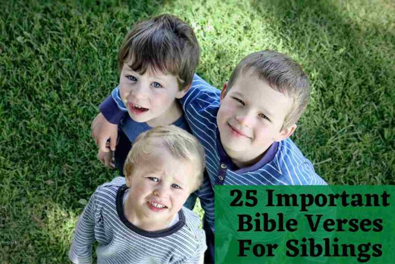 25 Important Bible Verses For Siblings