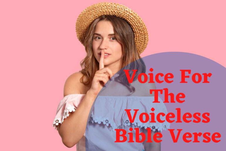 Voice For The Voiceless Bible Verse
