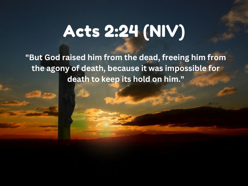 Death Could Not Hold Him Bible Verse