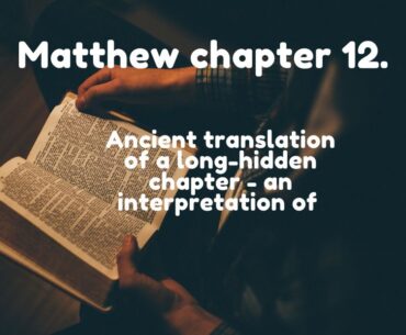 Hidden Chapter in the Bible