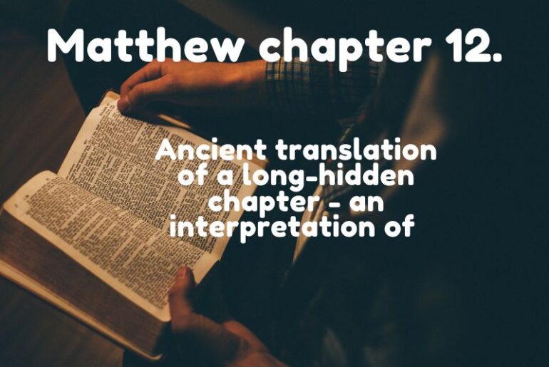 Hidden Chapter in the Bible