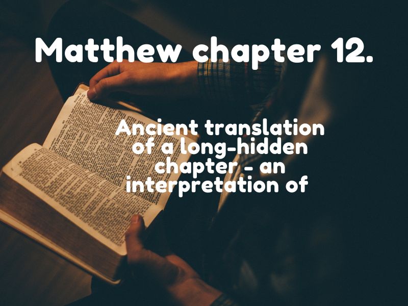 Hidden Chapter in the Bible