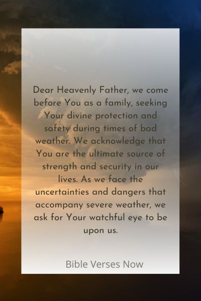 A Family Prayer for Safety in Bad Weather