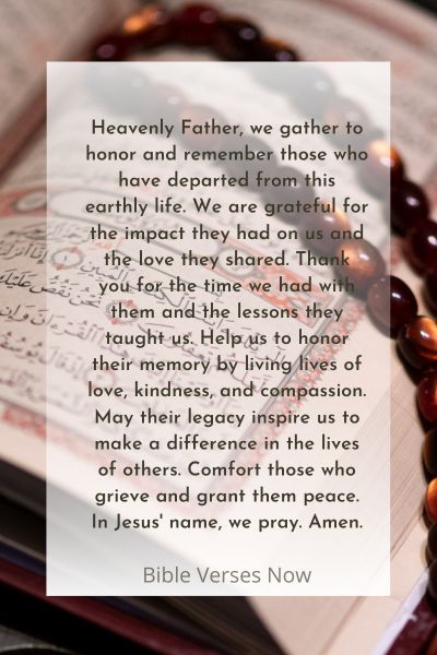A Grateful Prayer for Those Who Have Passed