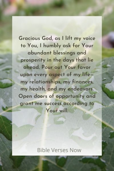 A Heartfelt Appeal for Blessings and Prosperity Tomorrow