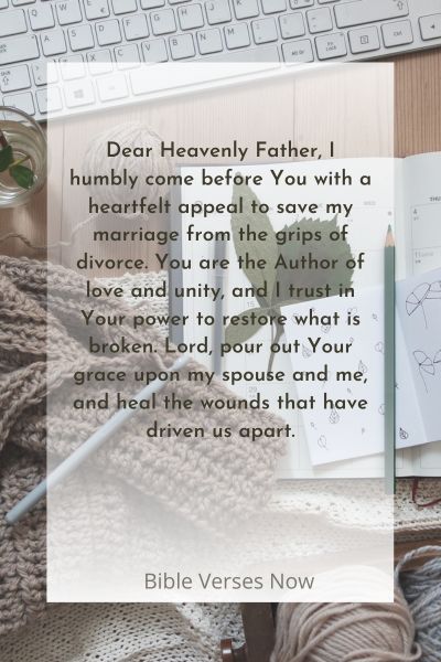 A Heartfelt Appeal to God to Save the Marriage from Divorce