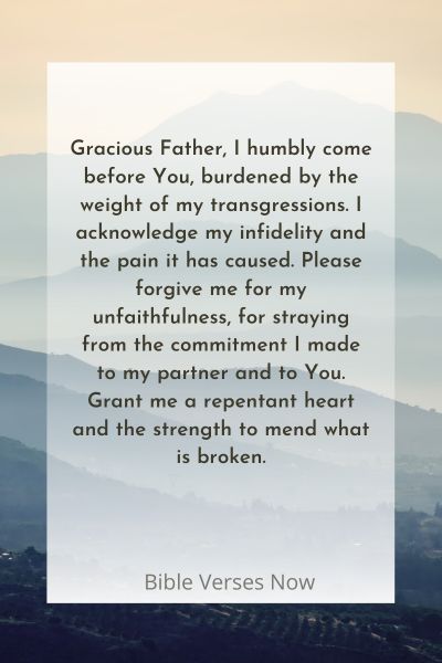 A Humble Prayer for Forgiveness in the Wake of Adultery