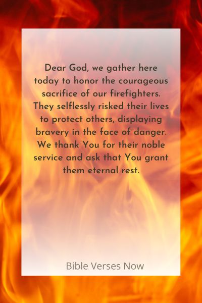A Prayer Honoring the Courageous Sacrifice of Firefighters