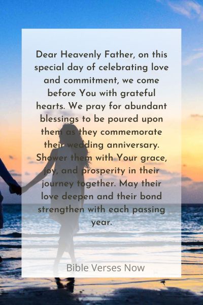A Prayer for Abundant Blessings on Your Wedding Anniversary