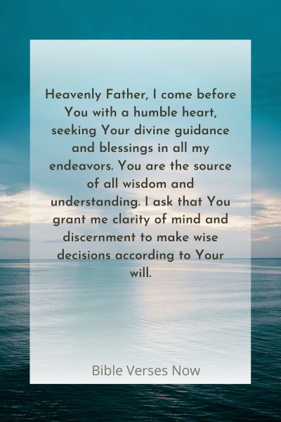 A Prayer for Divine Guidance and Blessings in All Endeavors