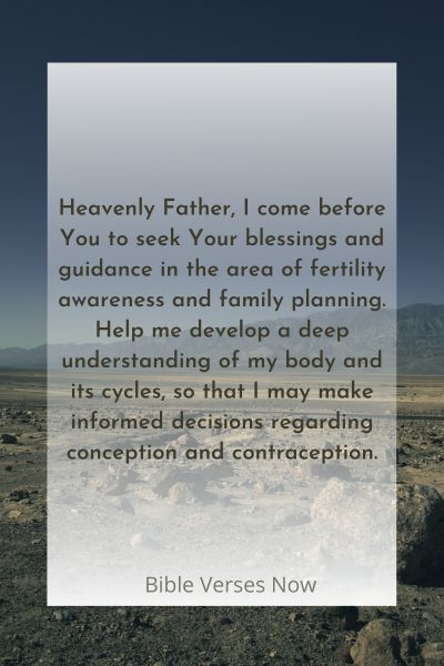 A Prayer for Fertility Awareness and Family Planning