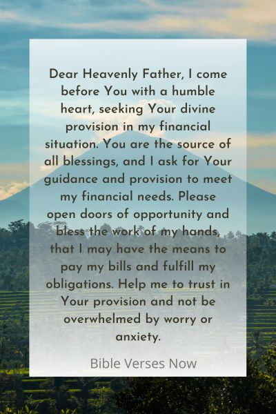A Prayer for Financial Provision