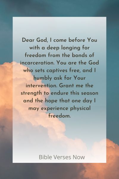 A Prayer for Freedom from Incarceration
