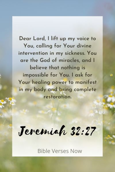 A Prayer for God's Divine Intervention in Sickness
