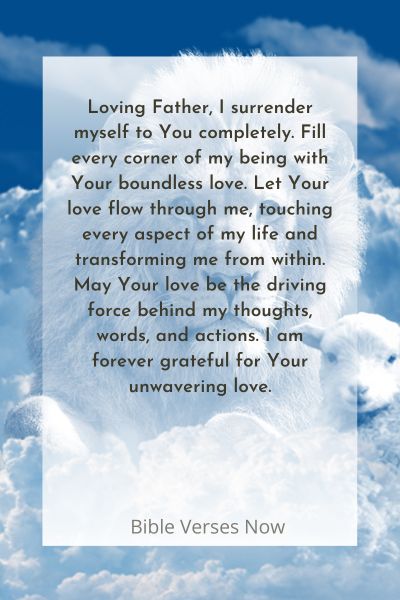 A Prayer for God's Love to Fill Every Corner of Our Being
