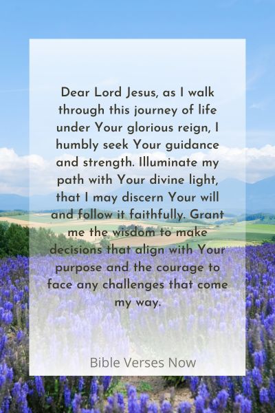 A Prayer for Guidance and Strength in Christ the King's Reign