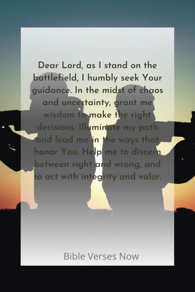 A Prayer for Guidance in Battle