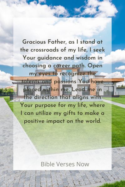 A Prayer for Guidance in Career Choices