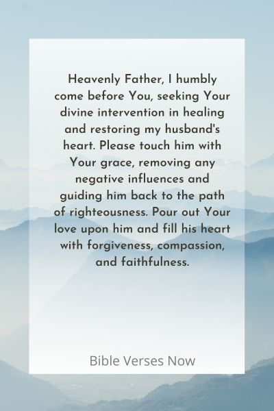 A Prayer for Healing and Restoration in My Husband's Heart