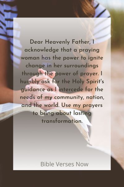 A Prayer for Igniting Change through Prayer
