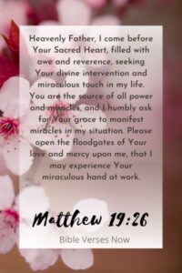 A Prayer for Miracles and Divine Intervention