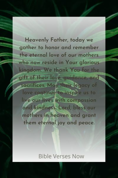 A Prayer for Mothers Who Reside in Heaven