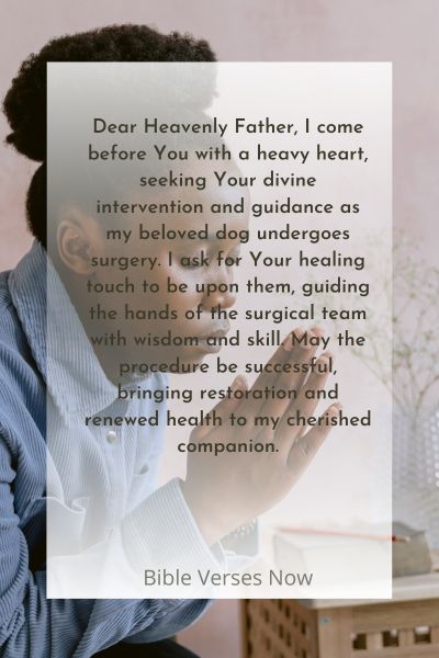 A Prayer for My Beloved Dog's Successful Surgery
