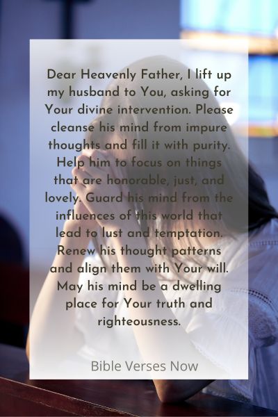 A Prayer for My Husband's Mind to Be Filled with Purity