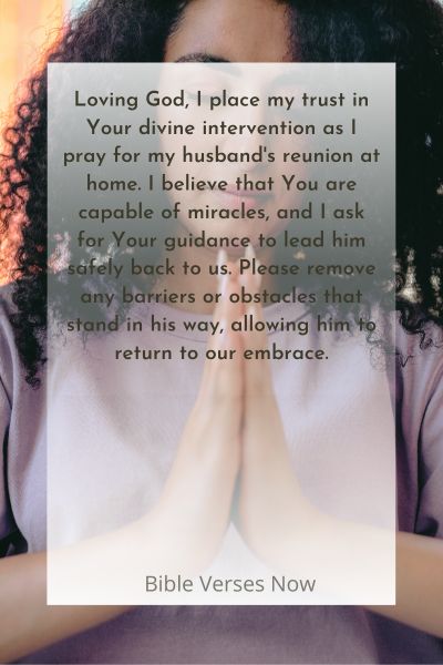 A Prayer for My Husband's Reunion at Home