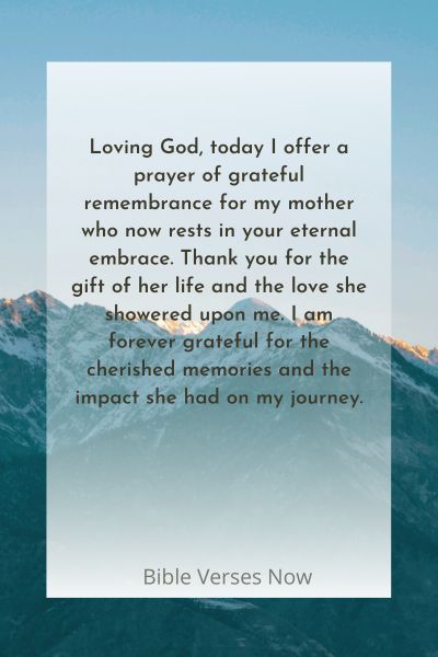 A Prayer for My Mother's Eternal Peace