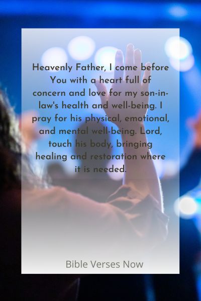 A Prayer for My Son-in-Law's Health and Well-being