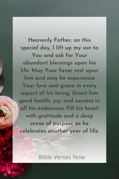A Prayer for My Son's Birthday Blessings