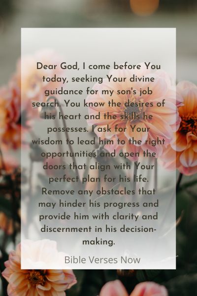 A Prayer for My Son's Job Search